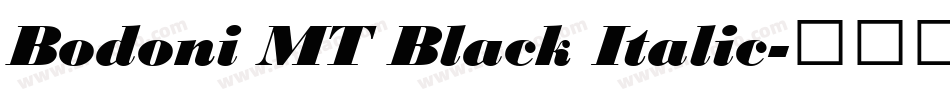 Bodoni MT Black Italic字体转换